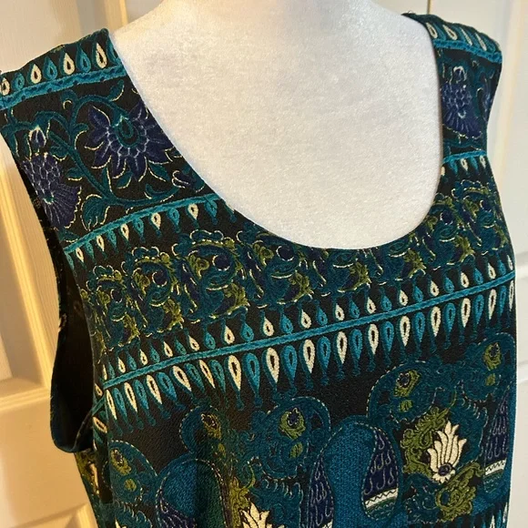 KSL multicolor Asian-inspired tank, size 20W - Picture 2 of 6